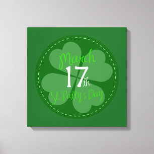 17 maart: viering van St. Patty's Day Canvas Afdruk