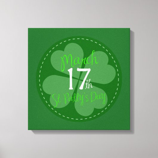 17 maart: viering van St. Patty's Day Canvas Afdruk (Voorkant)