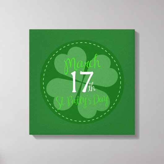 17 maart: viering van St. Patty's Day Canvas Afdruk (Voorkant)