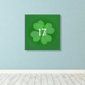 17 maart: viering van St. Patty's Day Canvas Afdruk (Insitu (Houten vloer))
