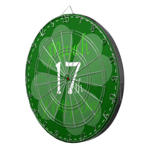 17 maart: viering van St. Patty's Day Dartbord (Voorkant Rechts)