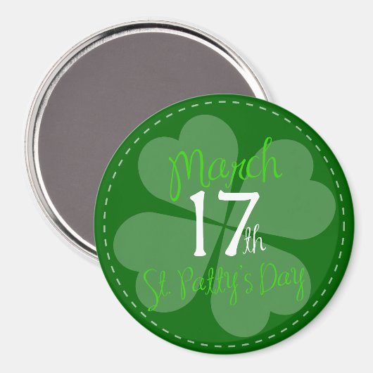 17 maart: viering van St. Patty's Day Magneet (Voorkant / Achterkant)