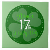 17 maart: viering van St. Patty's Day Tegeltje (Voorkant)