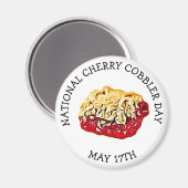 17 mei is Cherry Cobbler Day Button Magneet (Voorkant / Achterkant)