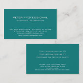 17 Moderne professionele Visitekaartje turquoise (Voorkant / Achterkant)