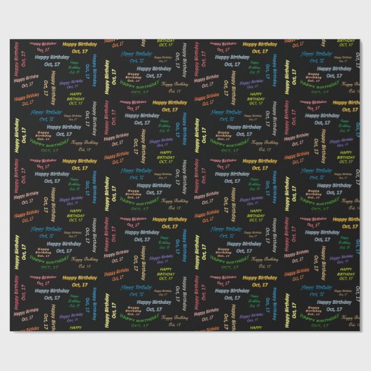 17 oktober, cadeaupapier voor cadeautjes (Vlak)