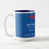 17 Oz-Mok met Amityville Flying Service Tweekleurige Koffiemok (Links)