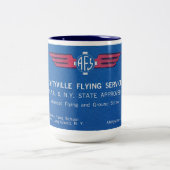 17 Oz-Mok met Amityville Flying Service Tweekleurige Koffiemok (Center)