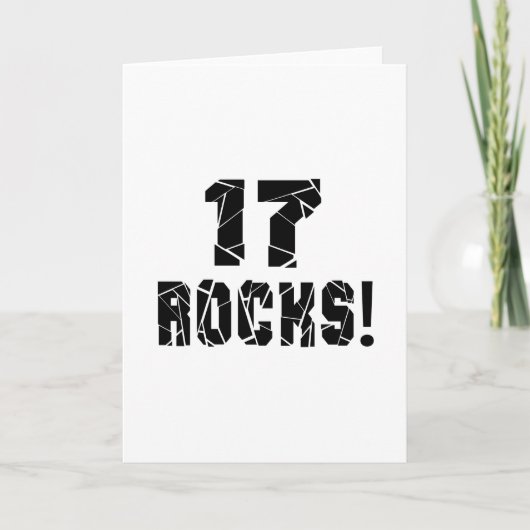 17 Rocks Verjaardag Design Kaart (Voorkant)