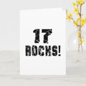 17 Rocks Verjaardag Design Kaart (Gele Bloem)