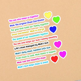 17 STKS - Chaos Coordinator Stickers voor Funny Mo