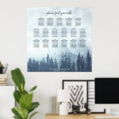 17 Tabel Blauwe Pijn Bosbouw Verwant Zittingsschem Poster (Thuiskantoor)