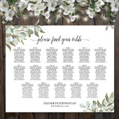 17 Tabel Eucalyptus Greenery Wedding Seating Chart Poster