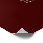 17 Tabel Lacy Gold Auburn Wedding Seating Chart Poster (Hoek)