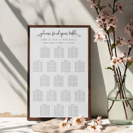 17 Tabellen 130-150 Verticale Grafiek voor gasten Poster