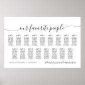 17 Tafel Elegant Onze favoriete Mensen Zittingkaar Poster (Voorkant)