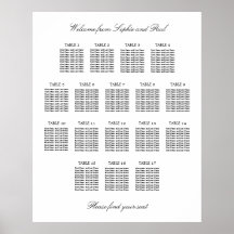 17 Tafel Elegante Minimalistische Zitplaatskaart