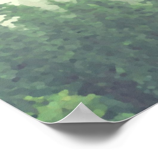 17 Tafel Groene Pine Forest Wedding Seating Chart Poster (Hoek)