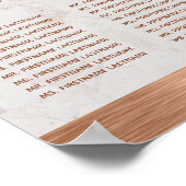 17 Tafel Stoelindeling Marmer Koper Trouw Poster (Hoek)