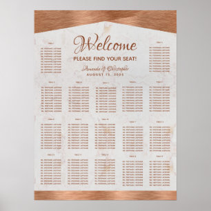 17 Tafel Stoelindeling Marmer Koper Trouw Poster