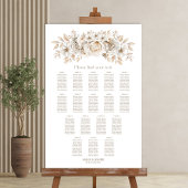 17 Tafel Wit Bloemen Bruiloft Zitkaarten Poster