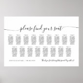 17 Tafels Modern Vind uw Zitplaatskaart Poster (Voorkant)