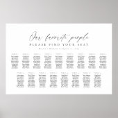 17 Tafels Onze favoriete Mensen Zitschema Plan Poster (Voorkant)
