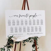 17 Tafels Onze favoriete Mensen Zitschema Plan Poster