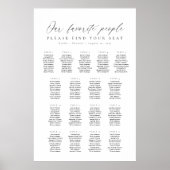 17 Tafels Onze Favoriete Mensen Zittinglijst Poster (Voorkant)