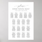 17 Tafels Vind uw Zitplaatskaart Poster (Voorkant)