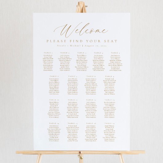 17 Tafels Welkom Zitplaatskaart Poster