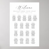17 Tafels Welkom Zitplaatskaart Poster (Voorkant)