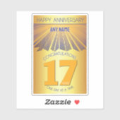 17 Year | Golden Ray 12 Step CUSTOM NAME Sticker (Vel)