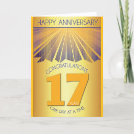 17 Year Sober Anniversary | Golden Ray 12 Step  Kaart