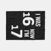 17 Years Old Birthday Shirt -i Was 16 Now I'm 17 F Fleece Deken (Voorkant (Horizontaal))