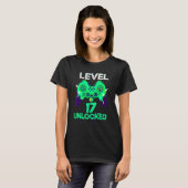 17 Yrs Old Boy Level 17 Unlocked Awesome 2005 Birt T-shirt (Voorkant volledig)