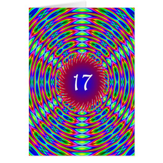 17e Abstracte Trippy Swirls van Birthday (Voorkant)
