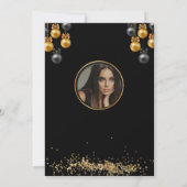 17E BIRTHDAY ELEGANT EN MODERNE ZWART MET BALLON KAART (Achterkant)