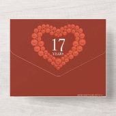 17e bruiloft carnelische kralen all in one uitnodiging (Achterkant)