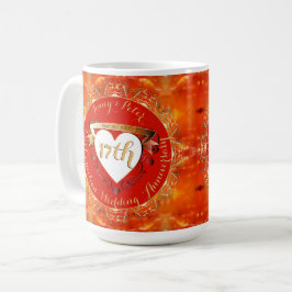 17e bruiloft Jubileum Carnelian Koffiemok