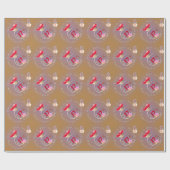 17e bruiloft Jubileum Carnelian Ring & Rozen Cadeaupapier (Vlak)