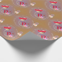 17e bruiloft Jubileum Carnelian Ring & Rozen Cadeaupapier