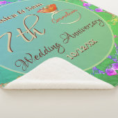 17e bruiloft Jubileum Carnelian Sherpa Deken (3/4)