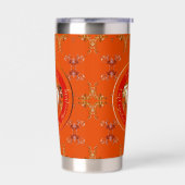 17e Carneool bruiloft Jubileum Geïsoleerde Drinkbeker (Links)