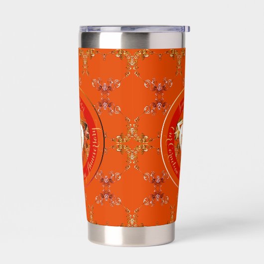 17e Carneool bruiloft Jubileum Geïsoleerde Drinkbeker (Links)