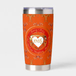 17e Carneool bruiloft Jubileum Geïsoleerde Drinkbeker<br><div class="desc">Zal ze niet blij zijn; je hebt hun verjaardag gemarkeerd met mijn unieke,  romantische ontwerp met een knipoog naar het traditionele geschenk van carneool edelstenen!</div>