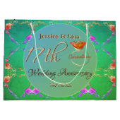 17e Carneool Bruiloft Jubileum Gift Bag Groot Cadeauzakje (Achterkant)