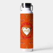 17e Carneool bruiloft Jubileum Waterfles (Voorkant)