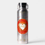 17e Carneool bruiloft Jubileum Waterfles<br><div class="desc">Zal ze niet blij zijn; je hebt hun verjaardag gemarkeerd met mijn unieke,  romantische ontwerp met een knipoog naar het traditionele geschenk van carneool edelsteen kleuren!</div>