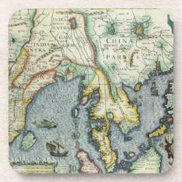 17e Century Antiek Asian Map, Mercator / Hondius Bier Onderzetter